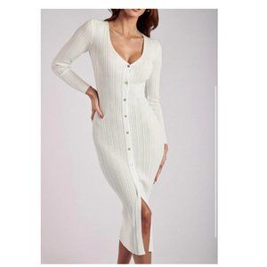 BRAND NEW NWT Meshki Knit MIDI Button dress